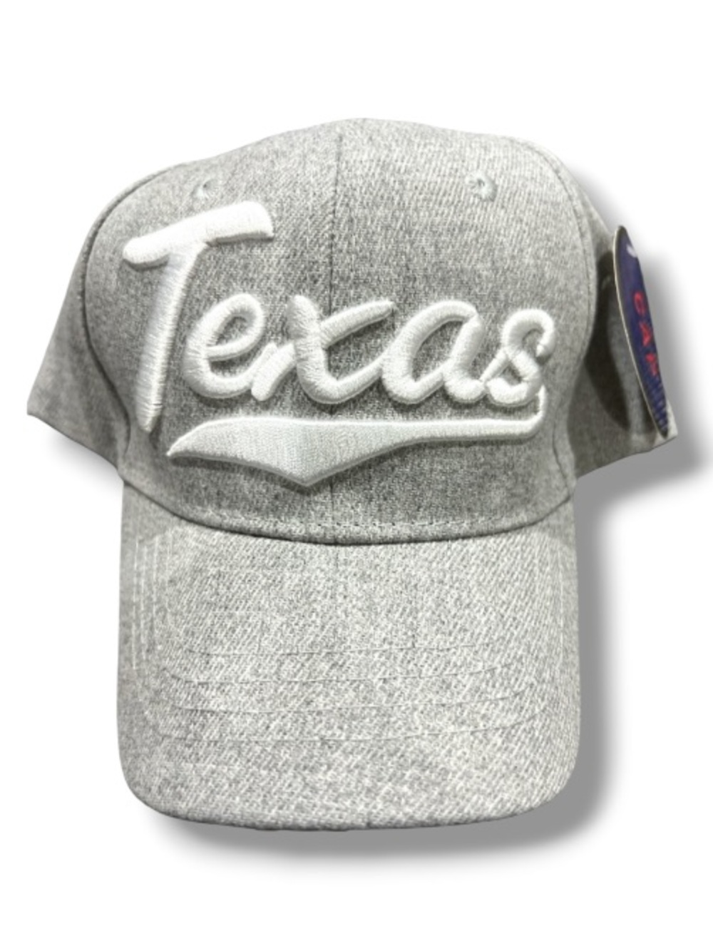 Youth Unisex NWT Texas Grey Baseball Cap White Embroidered Lettering Hat